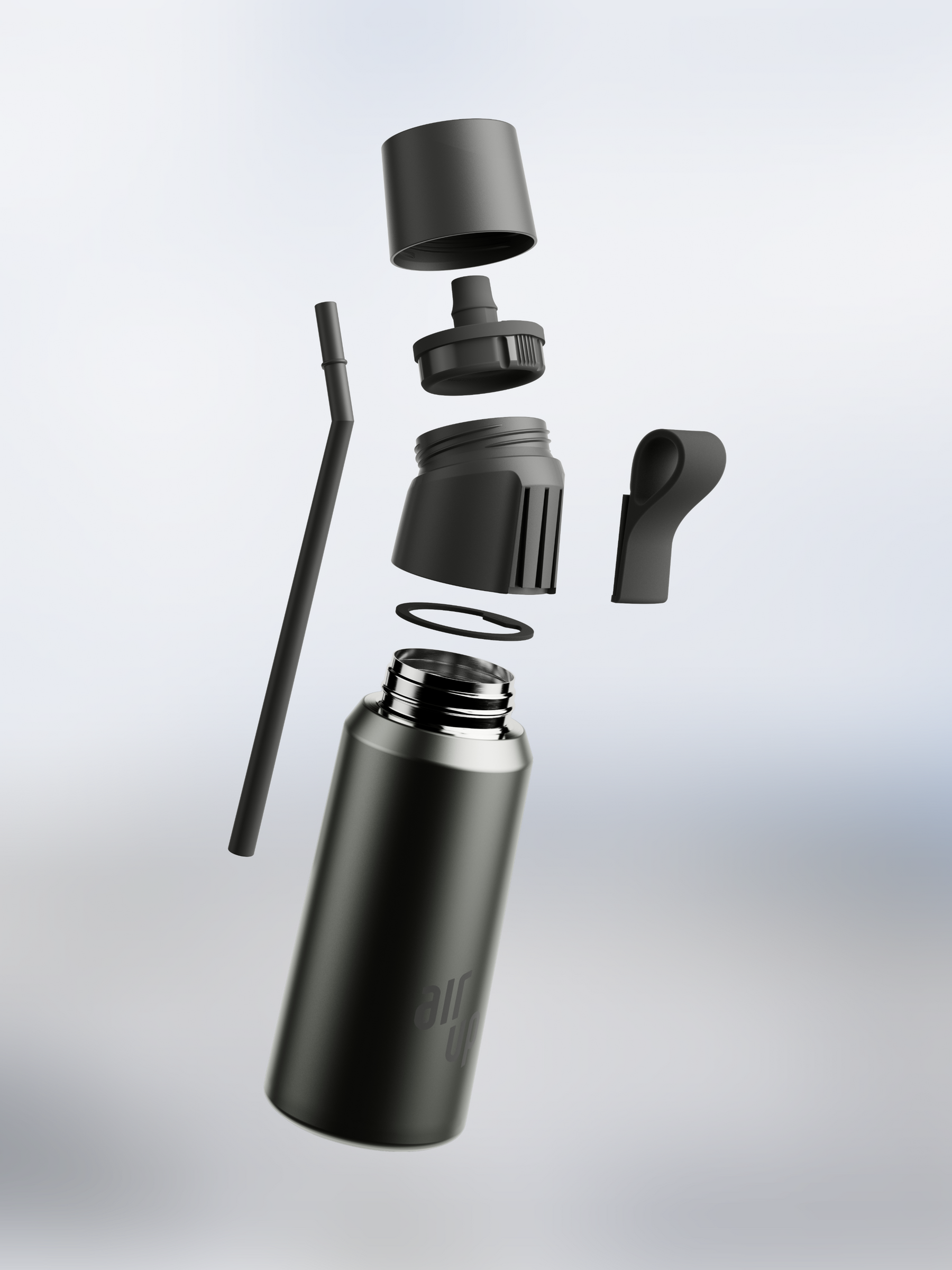 air up® Twist Pro Steel Flasche 850 ml Dusky Obsidian