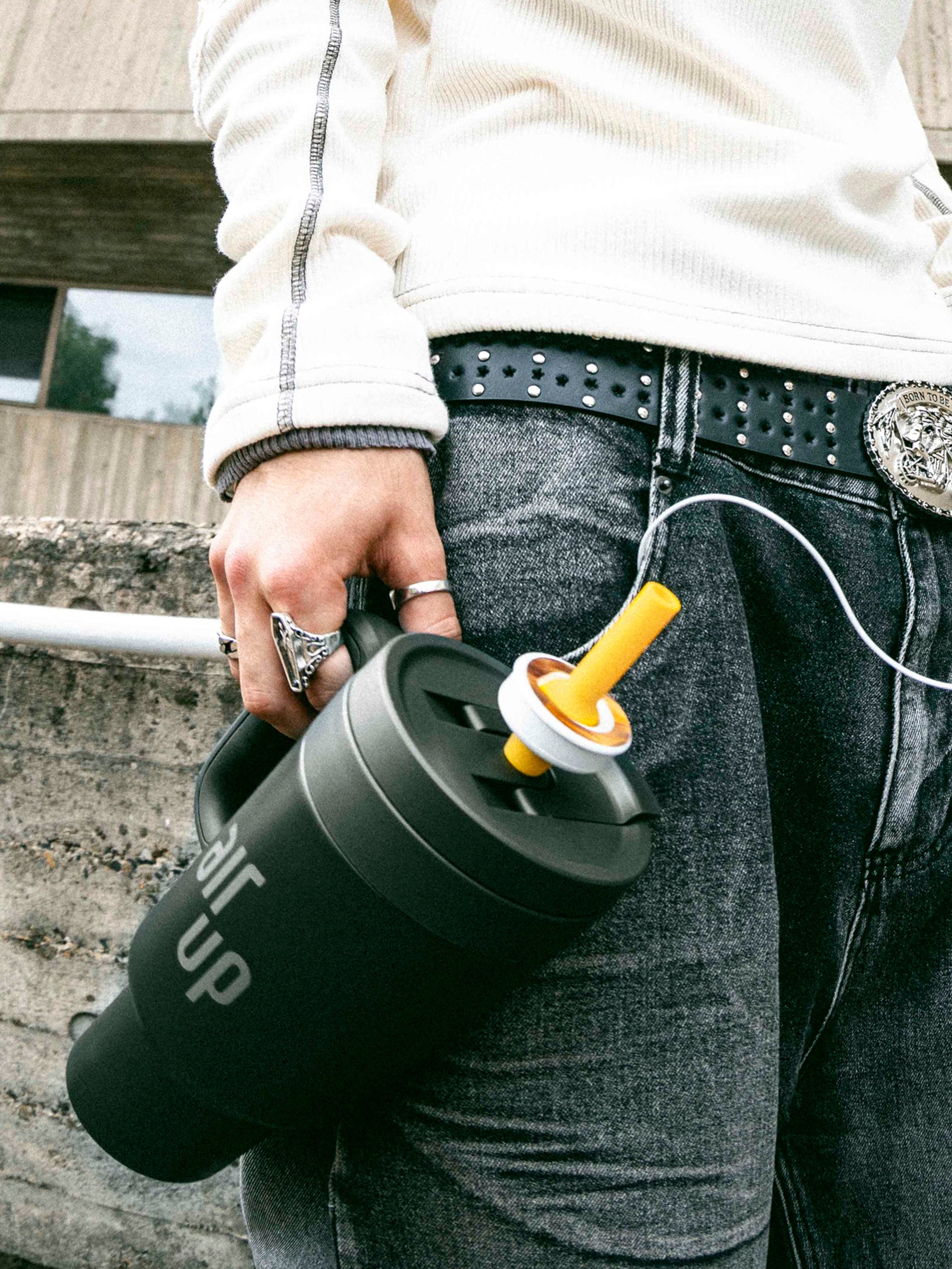 air up® Tumbler with Handle 890 ml Pitch Black