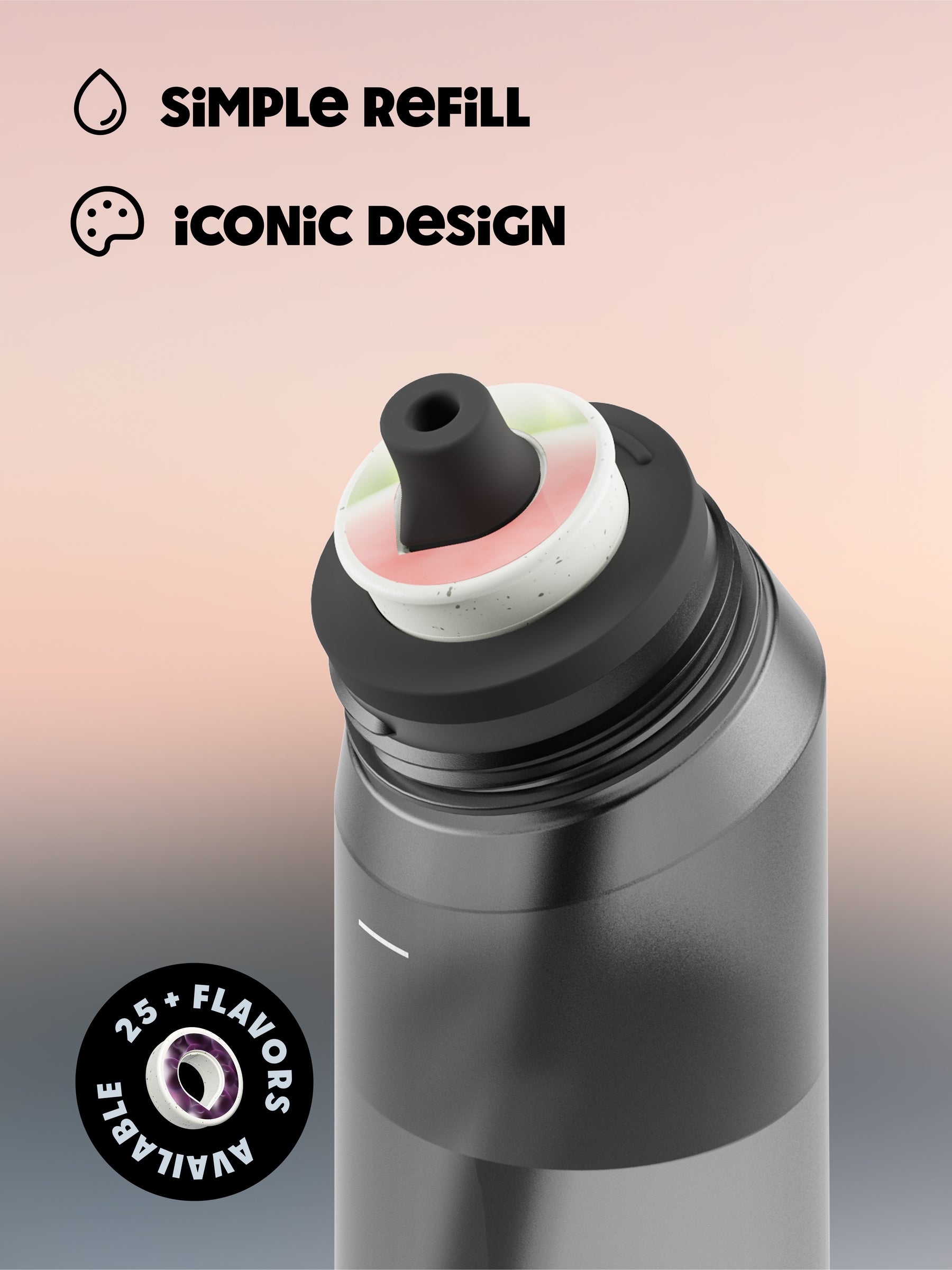 air up® Twist Flasche 650 ml Charcoal Grey
